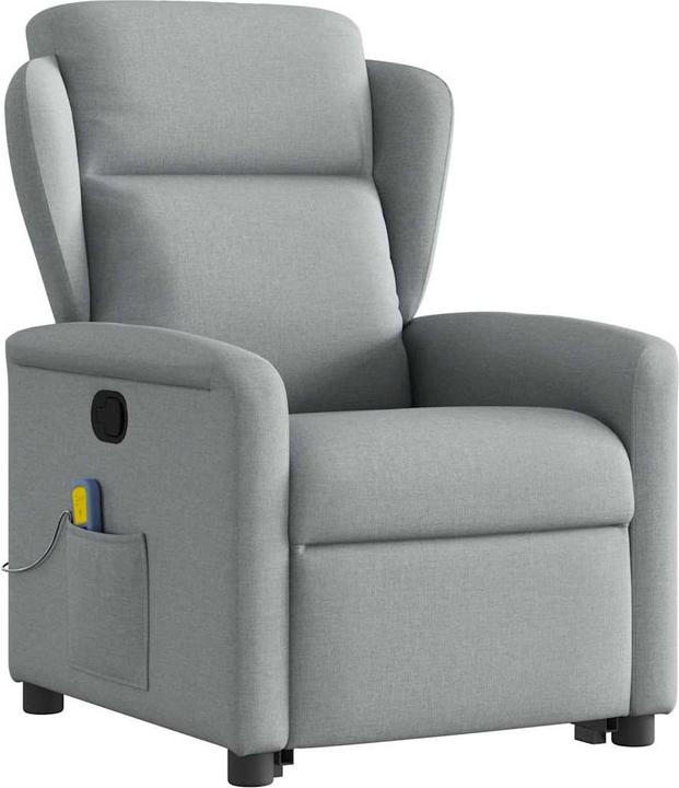 Actual product image VidaXL Massage chair with stand-up aid Light grey fabric