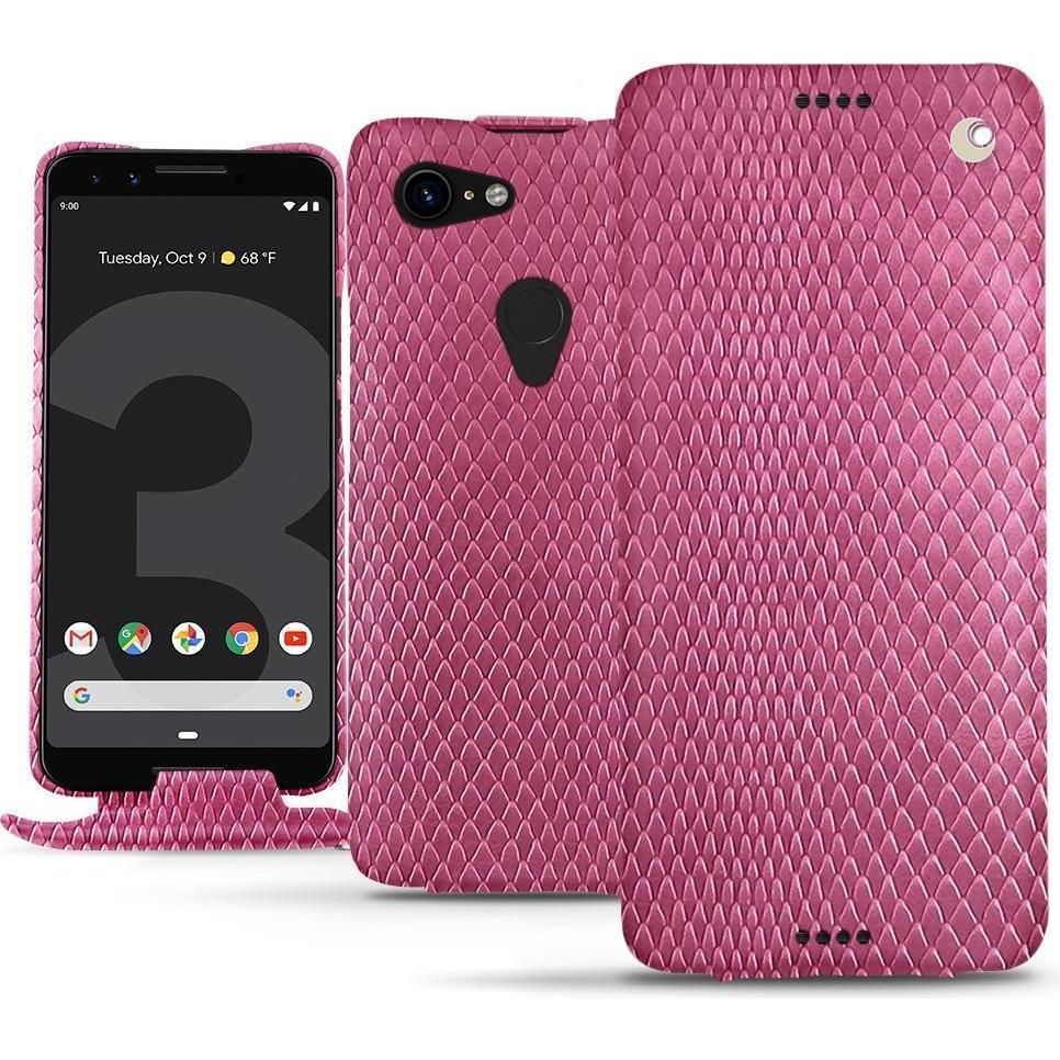 Noreve Lederschutzhülle vertikal (Google Pixel 3), Smartphone Hülle, Rosa