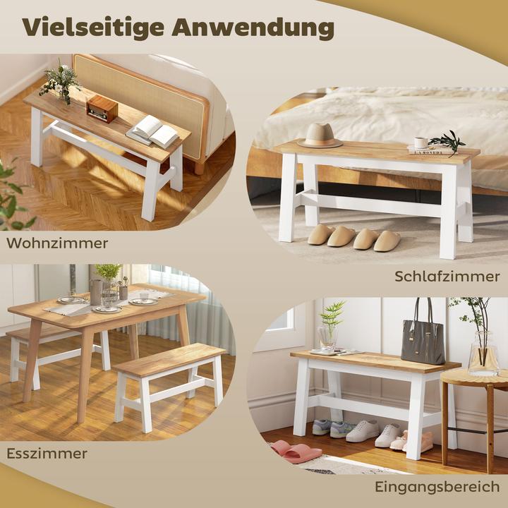 Produktbild Homcom Sitzbank Kautschukholz Eiche (30 cm)