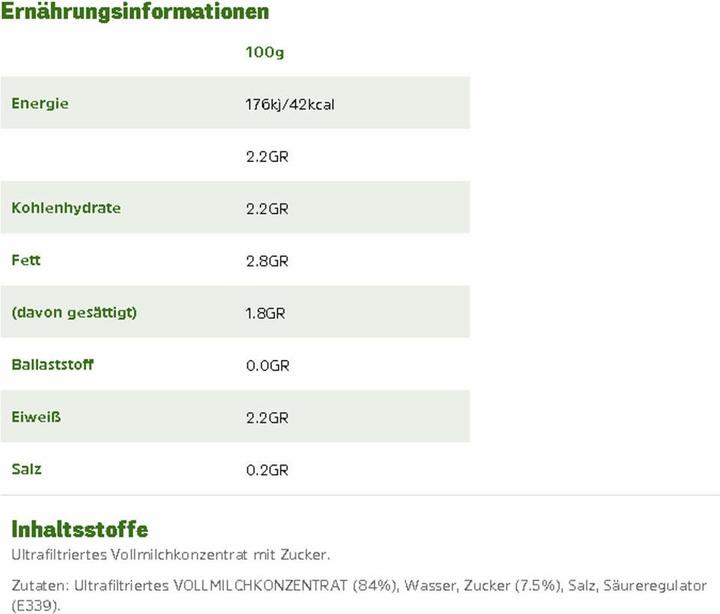 Etichetta energetica Jacobs Composizione Del Latte (344 g)