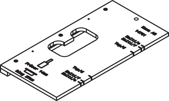 HAWA Milling template Multifold 30 / 30/W