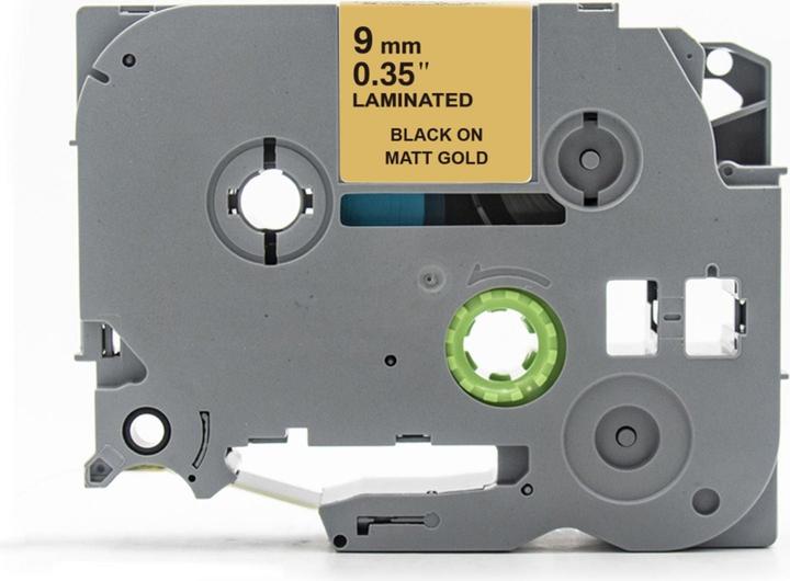 Immagine prodotto Hermex Alternatives Etikettenband zu Brother TZe-MQ821 Beschriftungsband (0.90 cm, Nero, Oro)