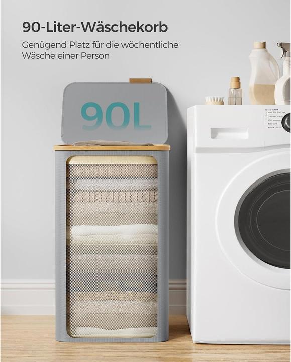 Actual product image Songmics Wäschekorb mit Deckel (90 l)
