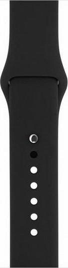 Actual product image pasek Silicon Apple Watch 38/40/ 41 mm czarny/black (Stainless steel)