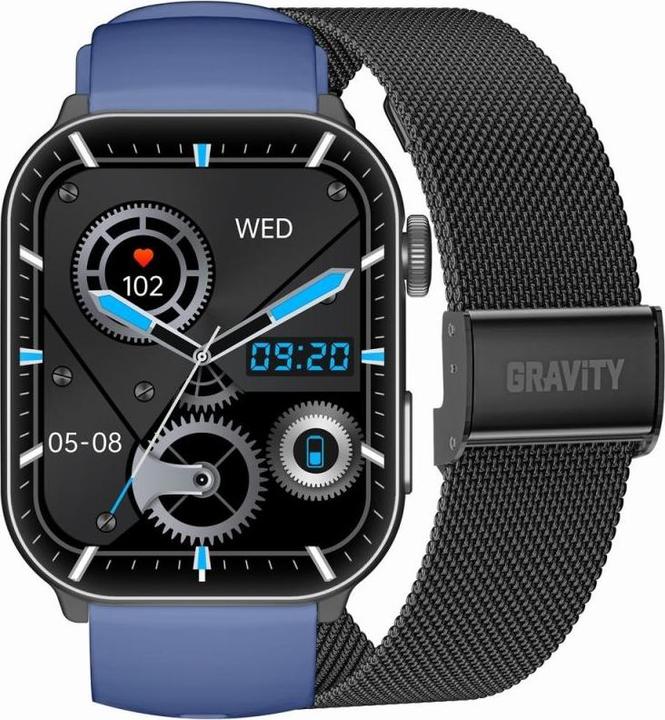 Actual product image Gravity Smartwatch Męski GT28-3 Pasek + Bransoleta Granatowo Czarny (50 mm)
