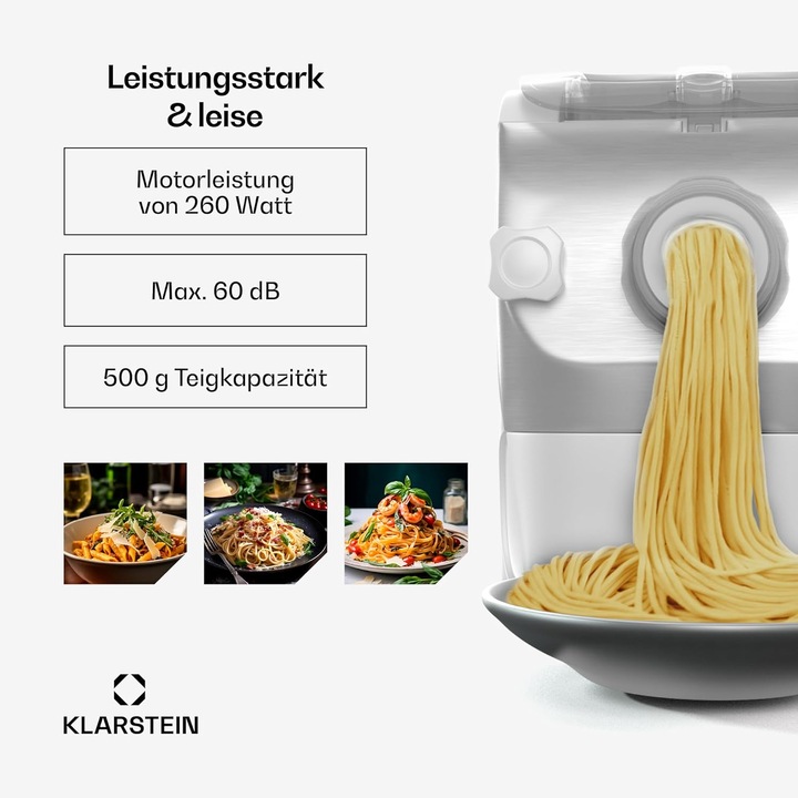 Produktbild Klarstein Elektrische Pastamaschine mit 7 Aufsätzen
