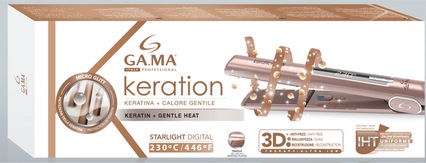 Immagine prodotto GAMA GA.MA Starlight 3D Keration, Ferro da stiro, Caldo, 150 °C, 230 °C, Rosa, Anello per appenderlo (Piastra per capelli)