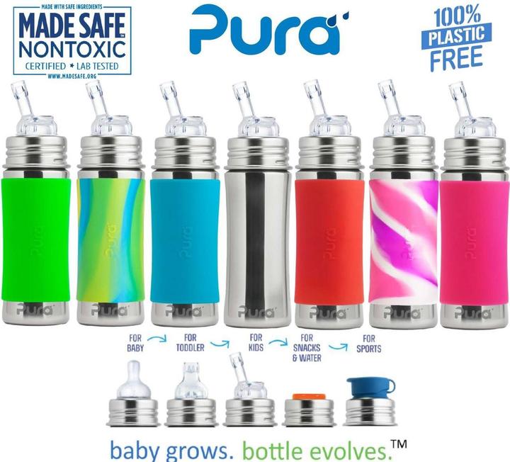 Actual product image Pura drinking straw bottle (0.33 l)