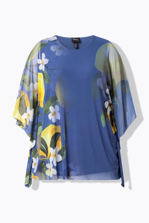 Produktbild Ulla Popken Mesh-Bluse, doppellagig, Oversized, Rundhals, Halbarm (58, 60)