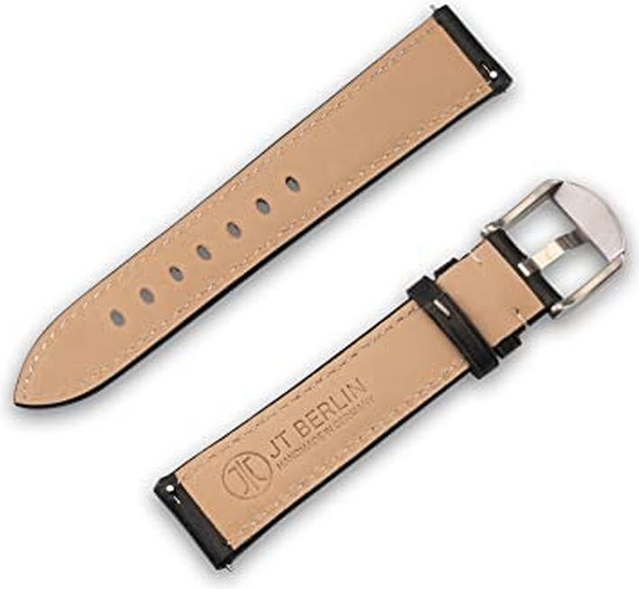 Image du produit JT Berlin Watchband Charlie | Universel 20mm | noir - Acier inoxydable | M | 10848 (10848) (20 mm, Acier inoxydable, Nytech, Cuir véritable)