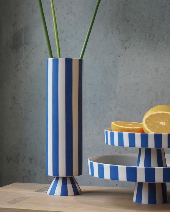 Produktbild Oyoy Vase Toppu 31 cm, Blau/Weiss (1 x, 6.33 l)