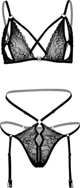 Produktbild Daring Intimates Peek-a-Boo Bra and Panty (L)