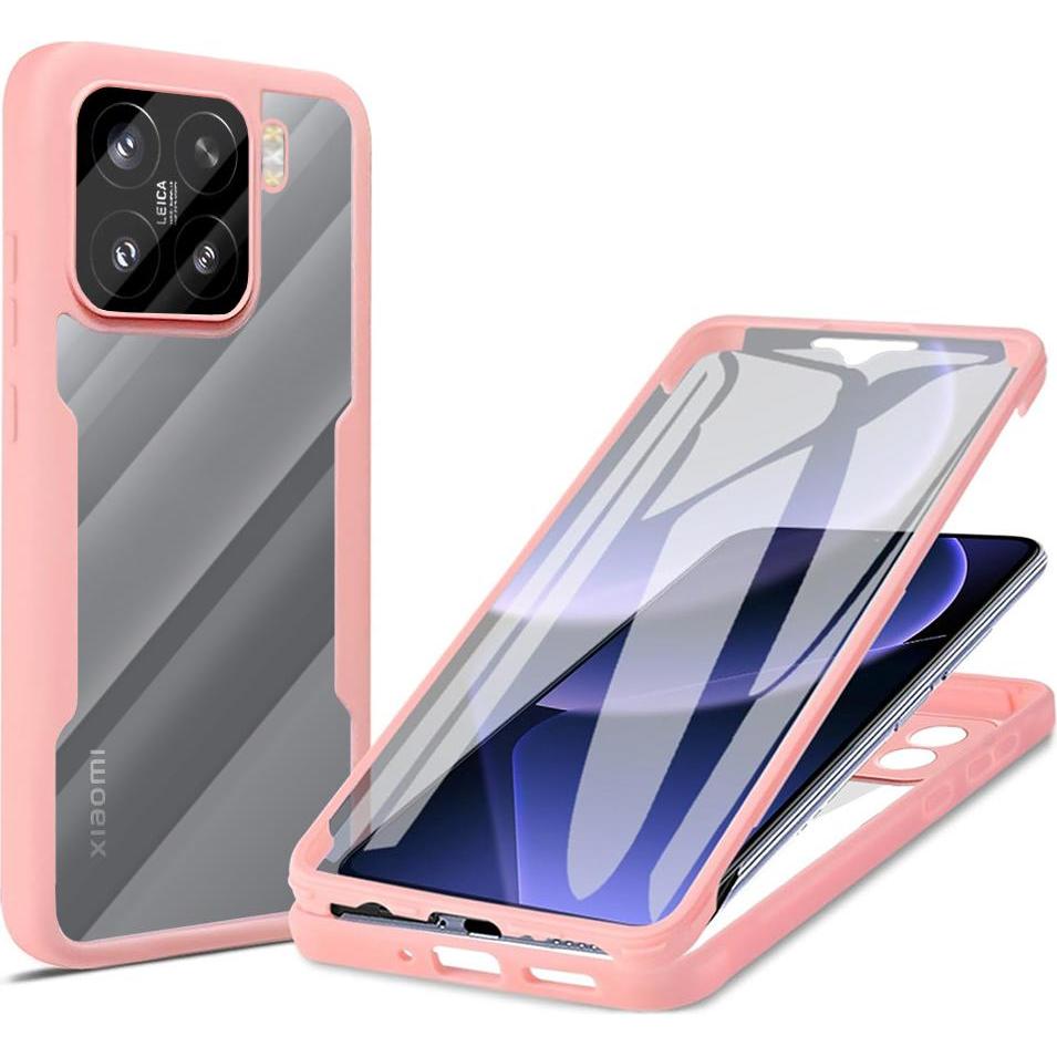 Techsuit - ColorVerse 360 Series + Screen Protector - Xiaomi 15 - Pink (Xiaomi 15), Cover smartphone, Pink