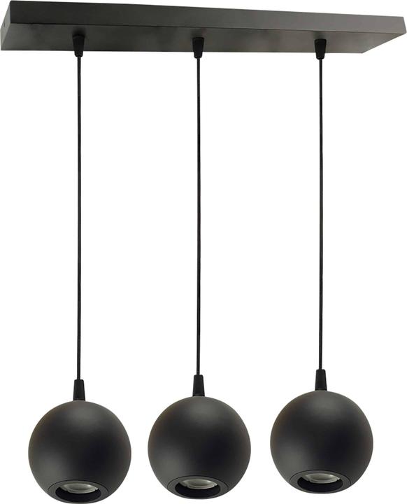 Productafbeelding Enovalite LED-Pendellampe GLOBE, GU10-Fassung, IP20, Ø10cm, 3 flammig, schwarz (GU10)