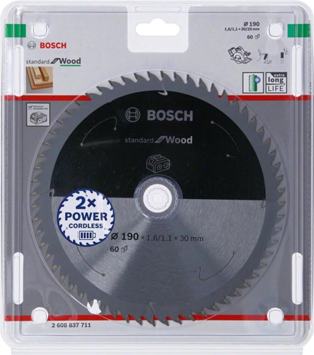 Image du produit Bosch Professional Zubehör Lame de scie circulaire PRO Wood cordless, 190 x 1,6 x 30 mm