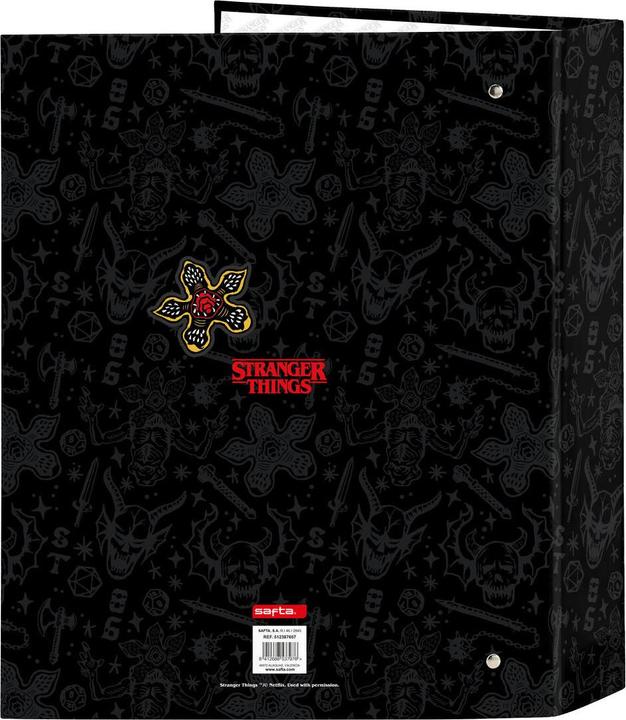Universal Textiles Ringbuch Stranger Things Schwarz A4 27 x 33 x 6 cm (A4)