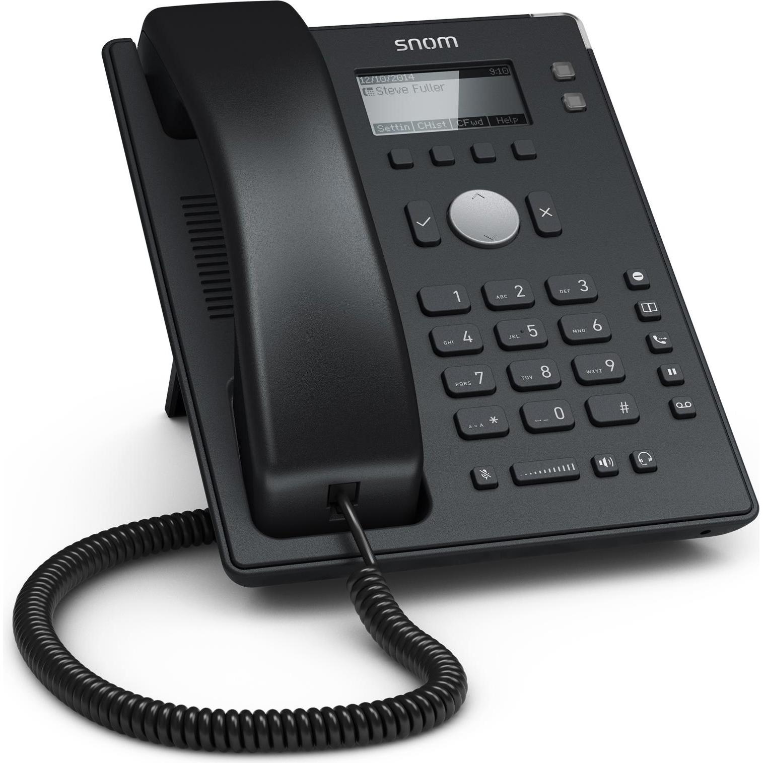 Snom D120, Telefon, Schwarz, Silber
