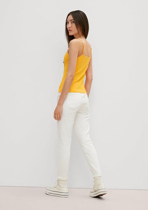 Produktbild Comma T-Shirt Top mit Rippstrick-Muster (46)