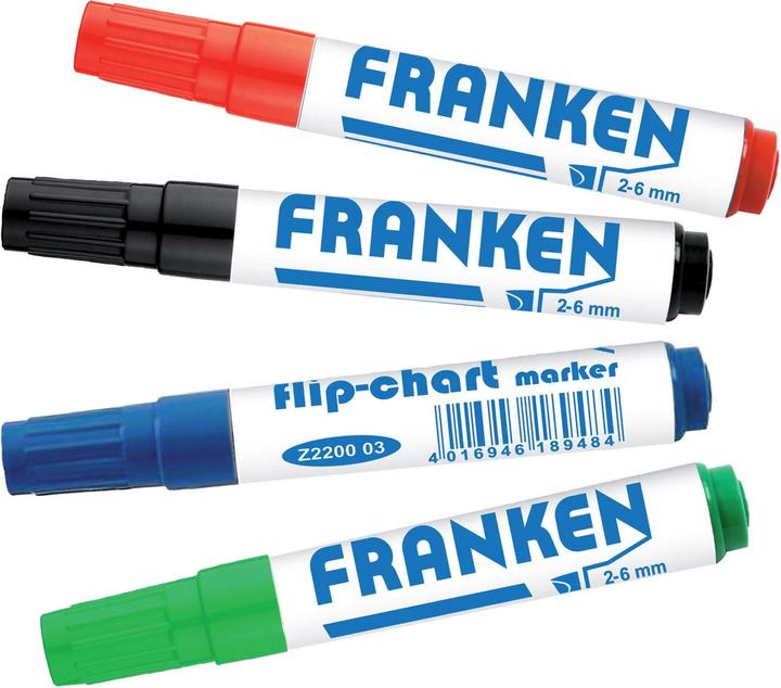 Produktbild Franken Flipchart Marker (Mehrfarbig, 6 mm, 4 x)