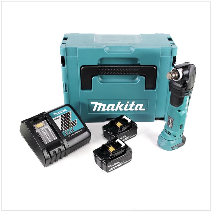 Actual product image Makita DTM 51 RMJ 18V Utensile multifunzione a batteria in valigetta Makpac + 2x battery BL 1840