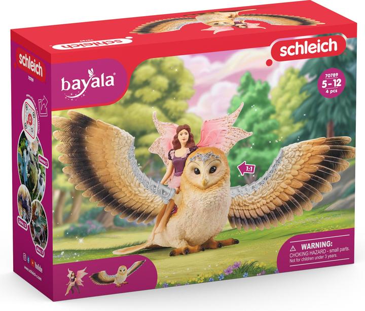 Actual product image Schleich Bayala elf on glitter owl