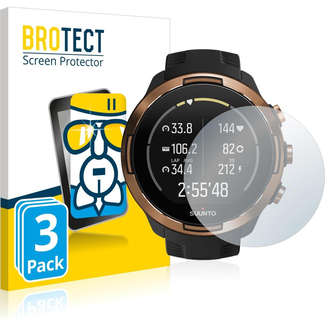 BROTECT AirGlass Panzerglasfolie, Smartwatch Schutzfolie, Transparent