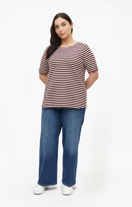 Produktbild s.Oliver Gestreiftes Halbarmshirt mit Flammgarn (54)