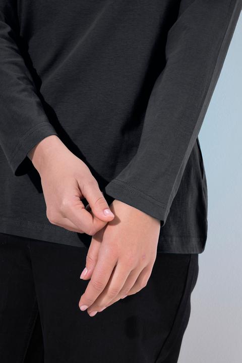 Produktbild Ulla Popken Shirt, Slim, Rundhalsausschnitt, Langarm (58)