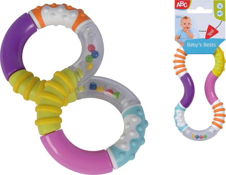 Actual product image Simba 104010177 - ABC Motor Eight Rattle, to rattle, grasp and twist, 16cm