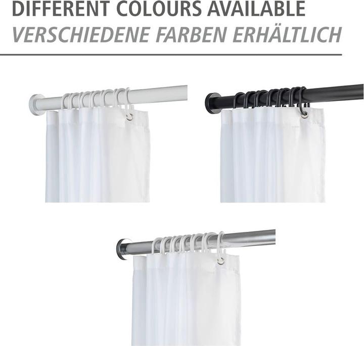 Actual product image Wenko Luz metal telescopic shower curtain rail