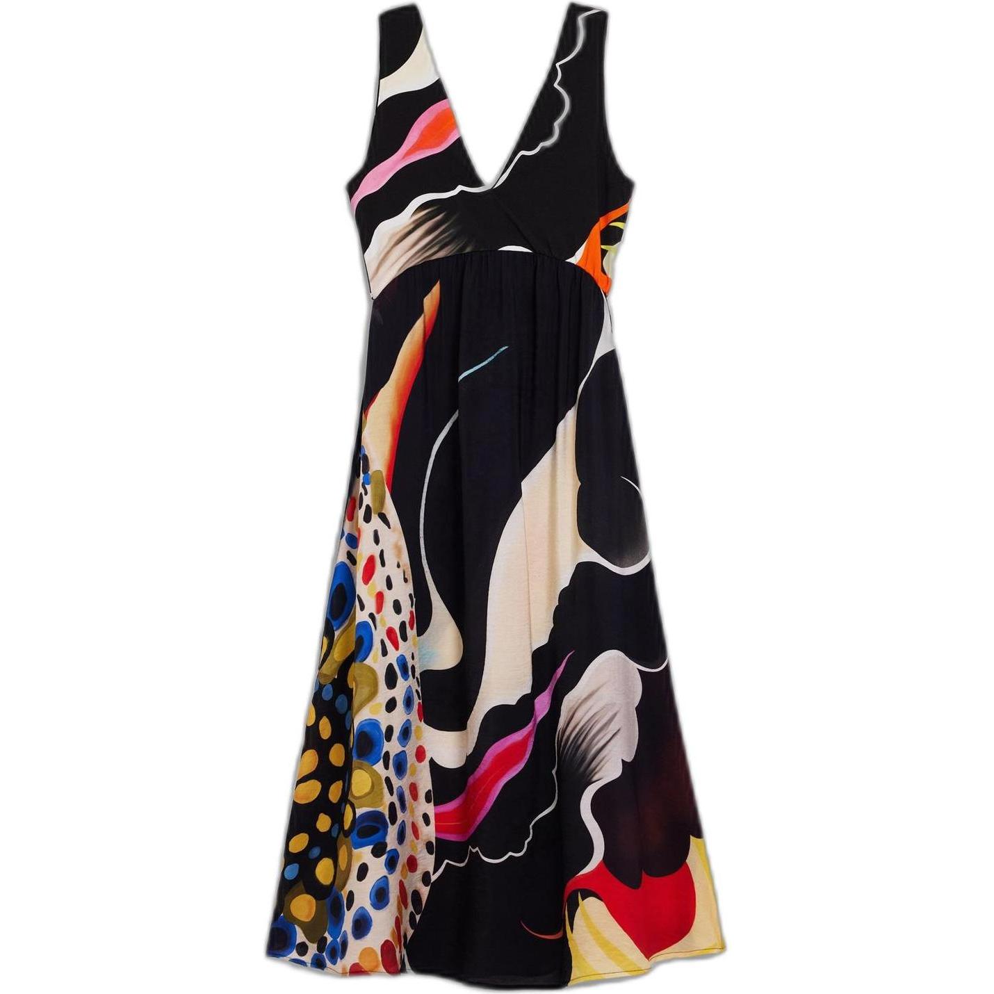 Desigual, Damen, Kleider, Lacroix, Weiss, Schwarz, (XL)