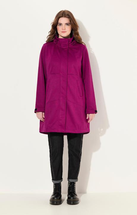 Produktbild Ulla Popken HYPRAR Softshelljacke, wasserabweisend, 2-Wege-Reissverschluss Kapuze (46, 48)