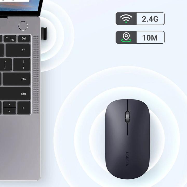 Actual product image Ugreen Wireless Mouse MU001 (Green)