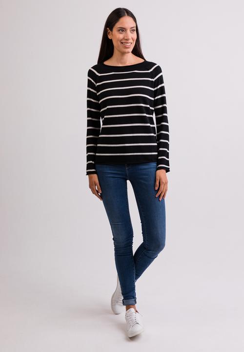 Immagine prodotto Cash-Mere Kaschmir Rundhals Pullover gestreift (XS, S)
