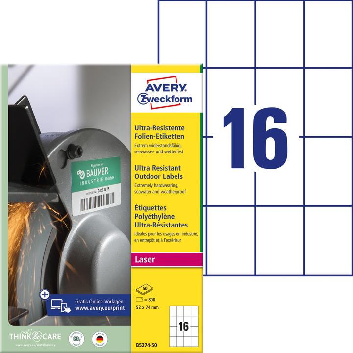 Productafbeelding Avery Ultrabestendige folie-etiketten