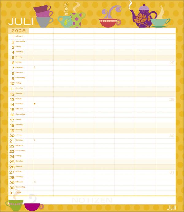 Produktbild Familienplaner Multiplaner Colour your time 40x47cm