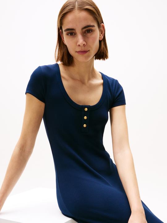 Image du produit Tommy Hilfiger Robe Bodycon Cintrée Henley Or (S)