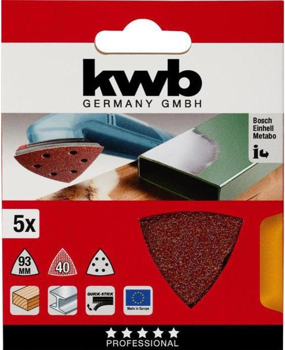 Produktbild kwb Delta-Haftscheiben Sortiert 5 Stück (40)