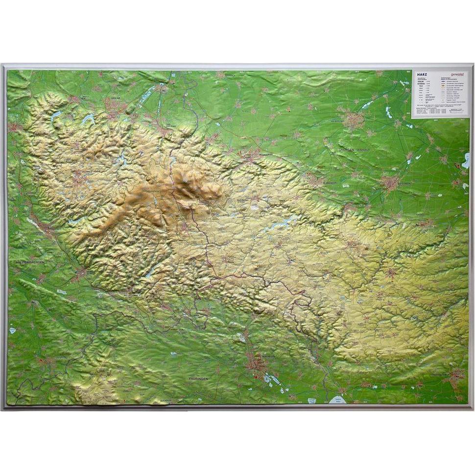Markgraf:Relief Harz 1:110.000, Landkarte