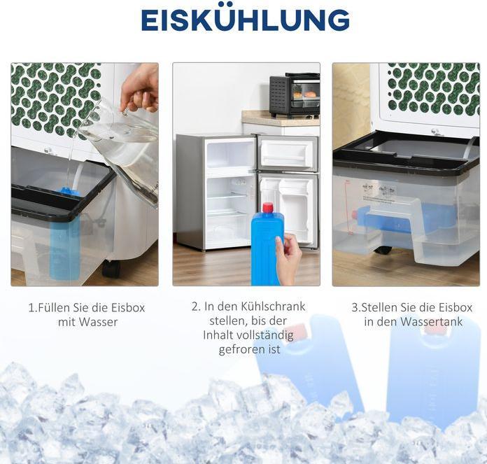 Produktbild Swisshandel24 Mobile Klimaanlage mit Luftbefeuchtung Wasserkühlung Klimagerät Luftkühler 8h Timer Fernbedienung Nu (20 m²)