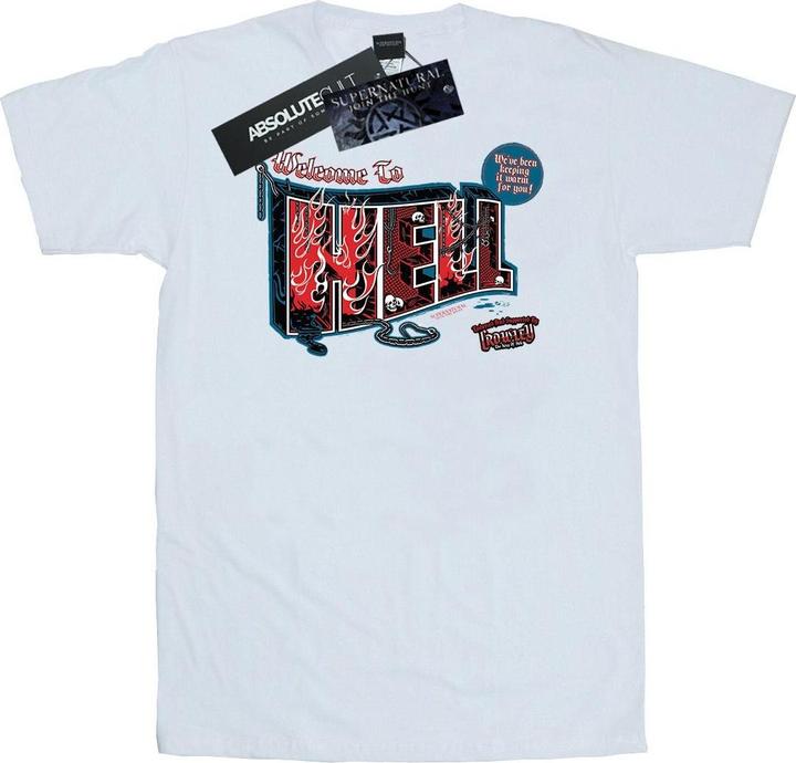 Actual product image Supernatural Womens/Ladies Welcome To Hell Cotton Boyfriend T-Shirt (XXL)