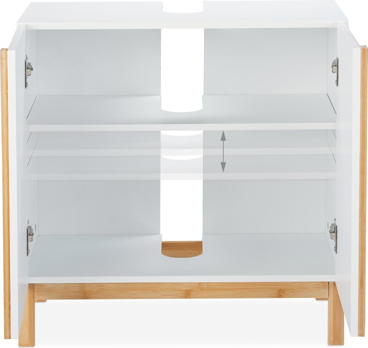 Actual product image Relaxdays Bathroom Floor Cabinet, 2 Shelves (60 x 30.5 x 60.5 cm)