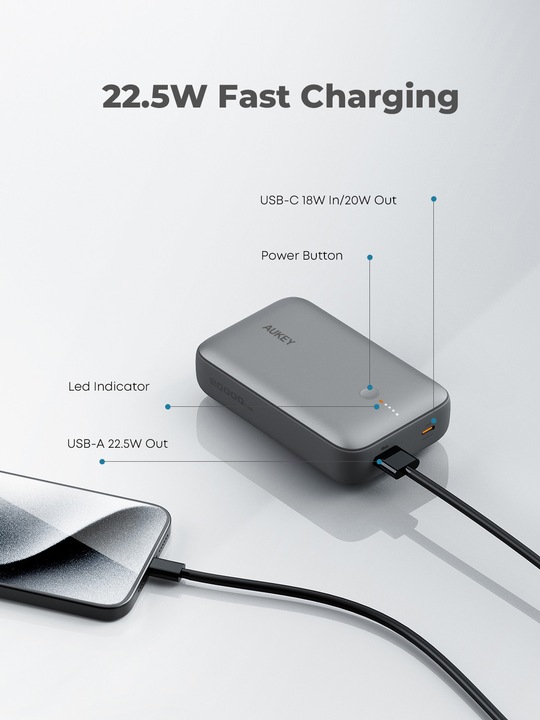 Image du produit Aukey Spark Mini (20000 mAh, 20 W, 74 Wh)