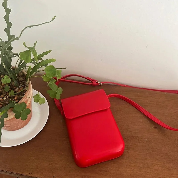 Only-Bags.Store Klappe Crossbody Taschen Mini PU Leder Schultertaschen und Handtaschen Telefon Einfache feste