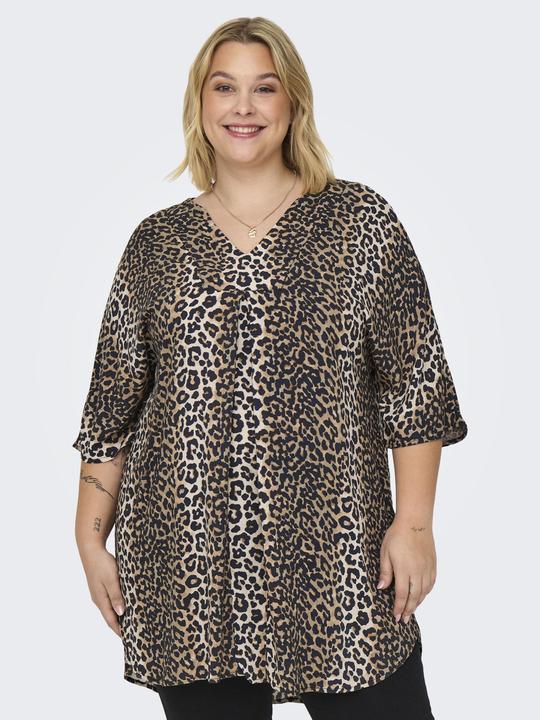 Actual product image Only CARNOVA Kurzes Kleid Tunika mit halber Knopfleiste (46)
