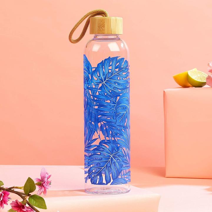 Actual product image CM06992 Rainforest Glass Bottle 750 ml with Bamboo Lid (0.75 l)