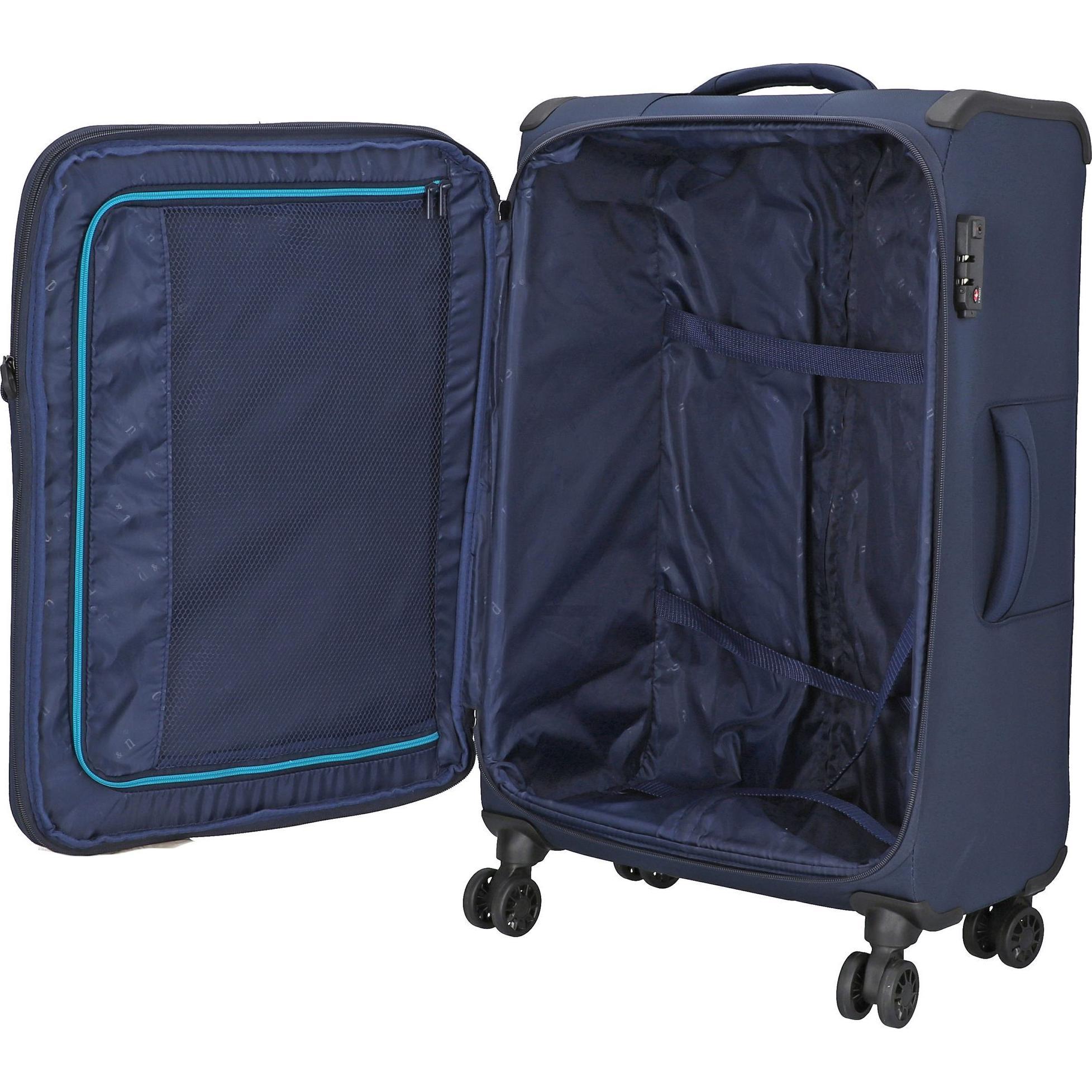 Thumbnail - D&N, Koffer, Travel Line 9004 4-Rollen Kofferset 3tlg., Blau, (204 l, XL (ab 115l))