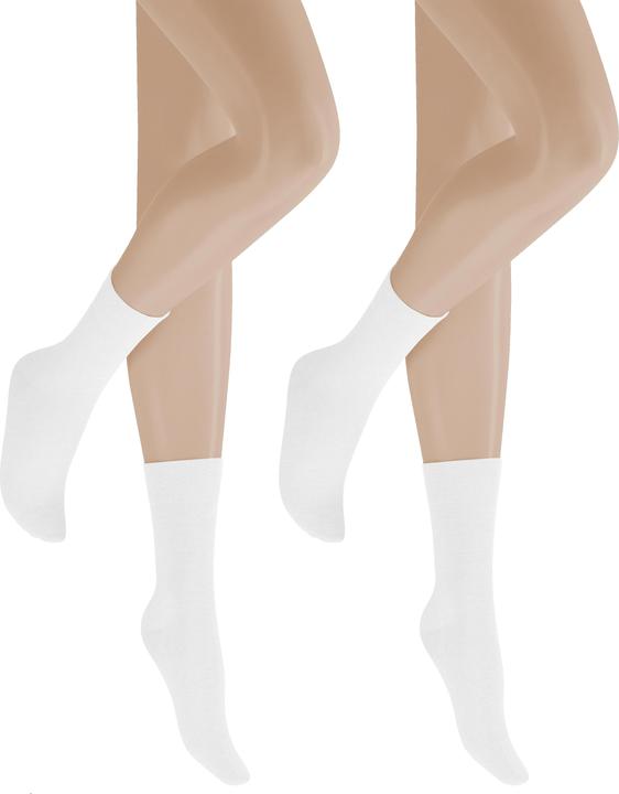 Actual product image Hudson Only Cotton (3 x 2 pairs) ladies socks, colour 008 white, size 39-42 (Single pack, 39 - 42)