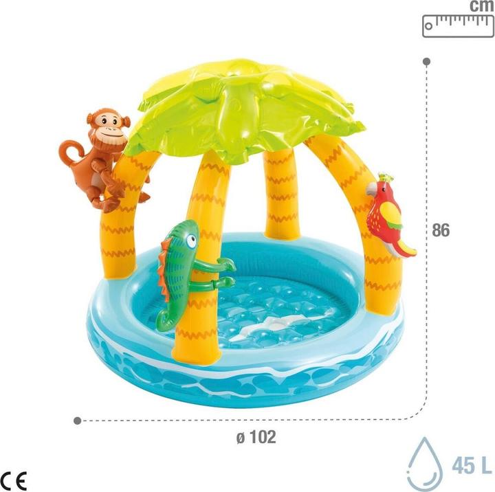 Image du produit Intex Aufblasbares Planschbecken für Kinder tiere Insel 45 L 102 x 89 x 102 cm (6 Stück)