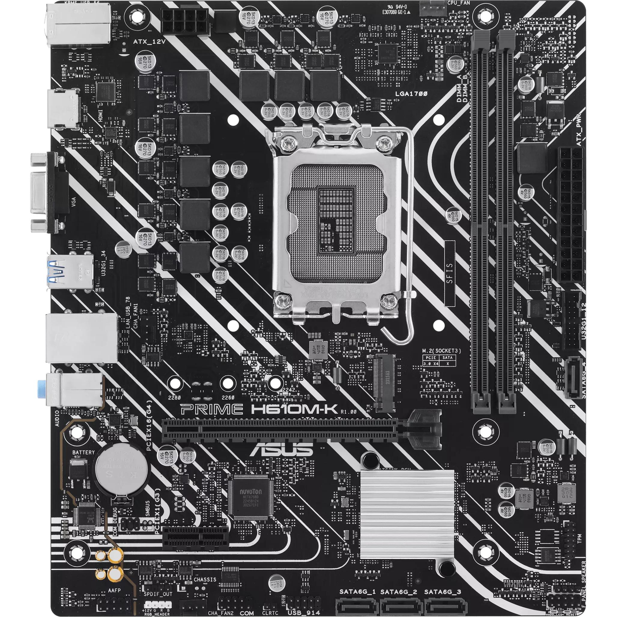 ASUS PRIME H610M-K (LGA 1700, Intel H610, mATX), Mainboard